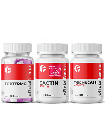 Emagrecimento Off - Termog&ecirc;nico Sem Cafe&iacute;na "Fortermo" + Cactin + Thiomucase