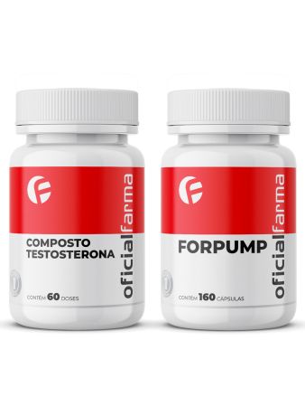 Composto Testosterona End&oacute;gena 60 Doses + Forpump Vasodilatador 160 C&aacute;psulas