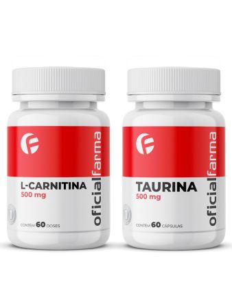 L-Carnitina 500Mg 60 Doses + Taurina 500Mg 60 C&aacute;psulas